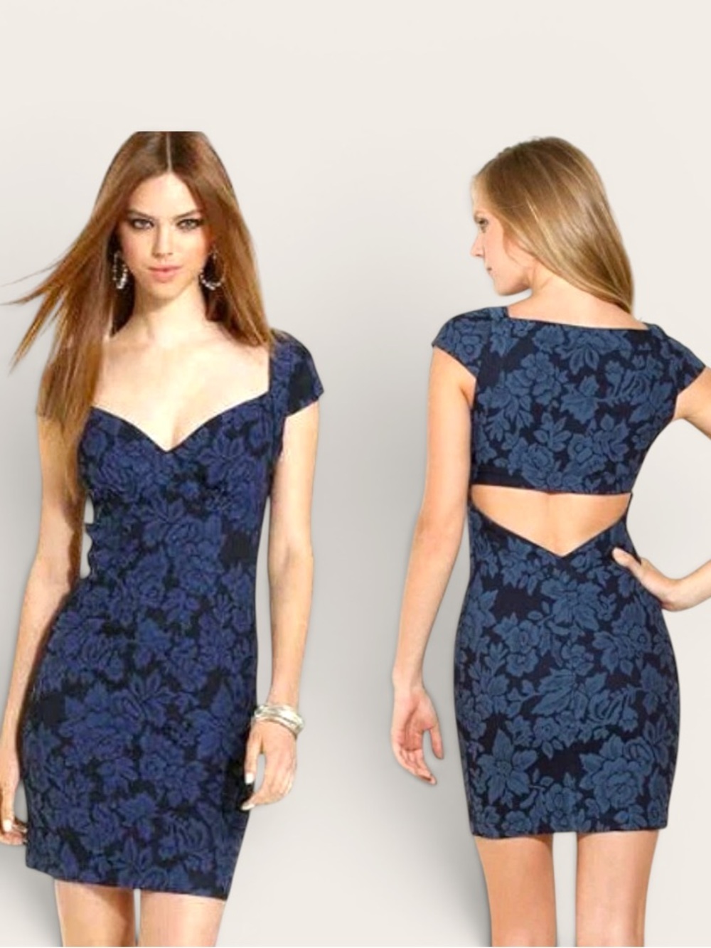 Guess Camille Floral Jacquard Midi Dress